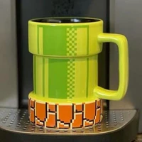 brand new 420ml super mario aperture shape ceramic mug cartoon coffee mug beer drink mug birthday christmas gift water glass