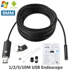 USB-эндоскоп HD, 2 МП, 6 светодиодный, объектив 8 мм, 1 м, 5 м, для Android, водонепроницаемый, IP67, Бороскоп, трубка, камера OTG, телефон на Android, 720P