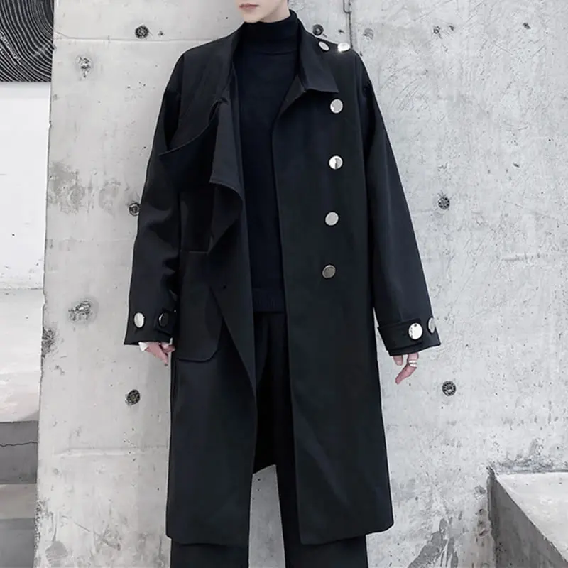 

XITAO Korean Style Trench Coat for Women Fashion Wild Trend Irregular Single-breasted Long Tops Streetwear Windbreaker DZL2184