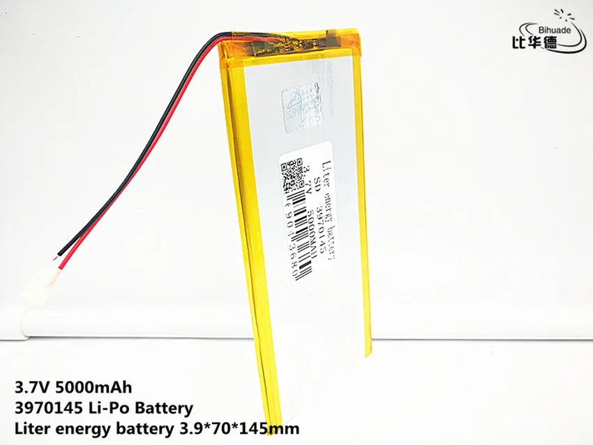 

2pcs Liter energy battery Good Qulity 3.7V,5000mAH,3970145 Polymer lithium ion / Li-ion battery for TOY,POWER BANK,GPS,mp3,mp4