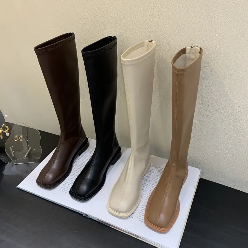 

Женские резиновые сапоги, женская зимняя обувь на молнии, роскошные дизайнерские привлекательные сапоги до бедра на высоком каблуке, сезон ...