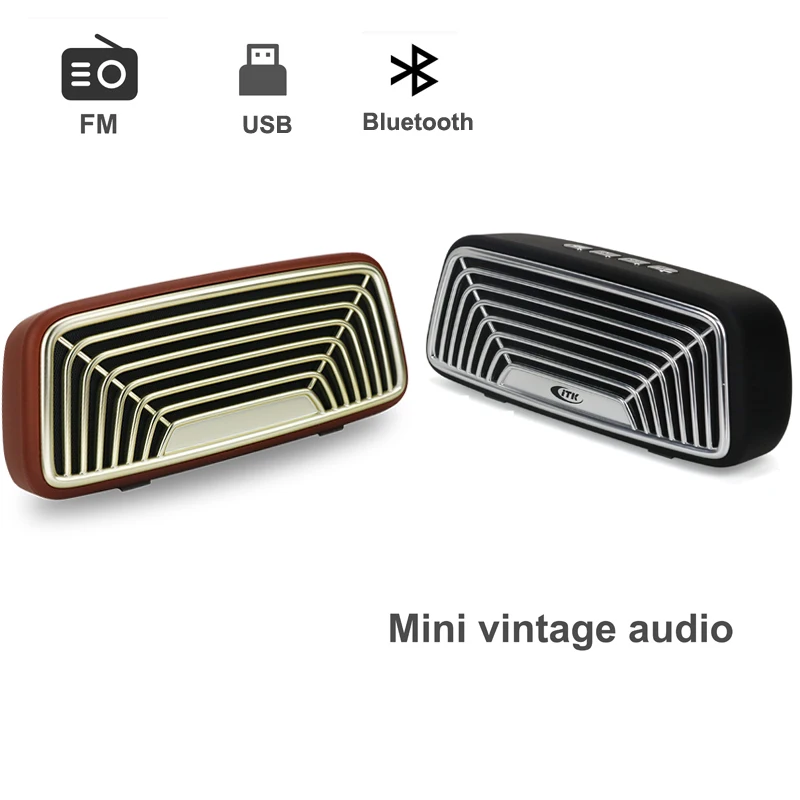 Bluetooth портативный винтажный Мини тяжелый стерео с USB/|Портативные колонки| |