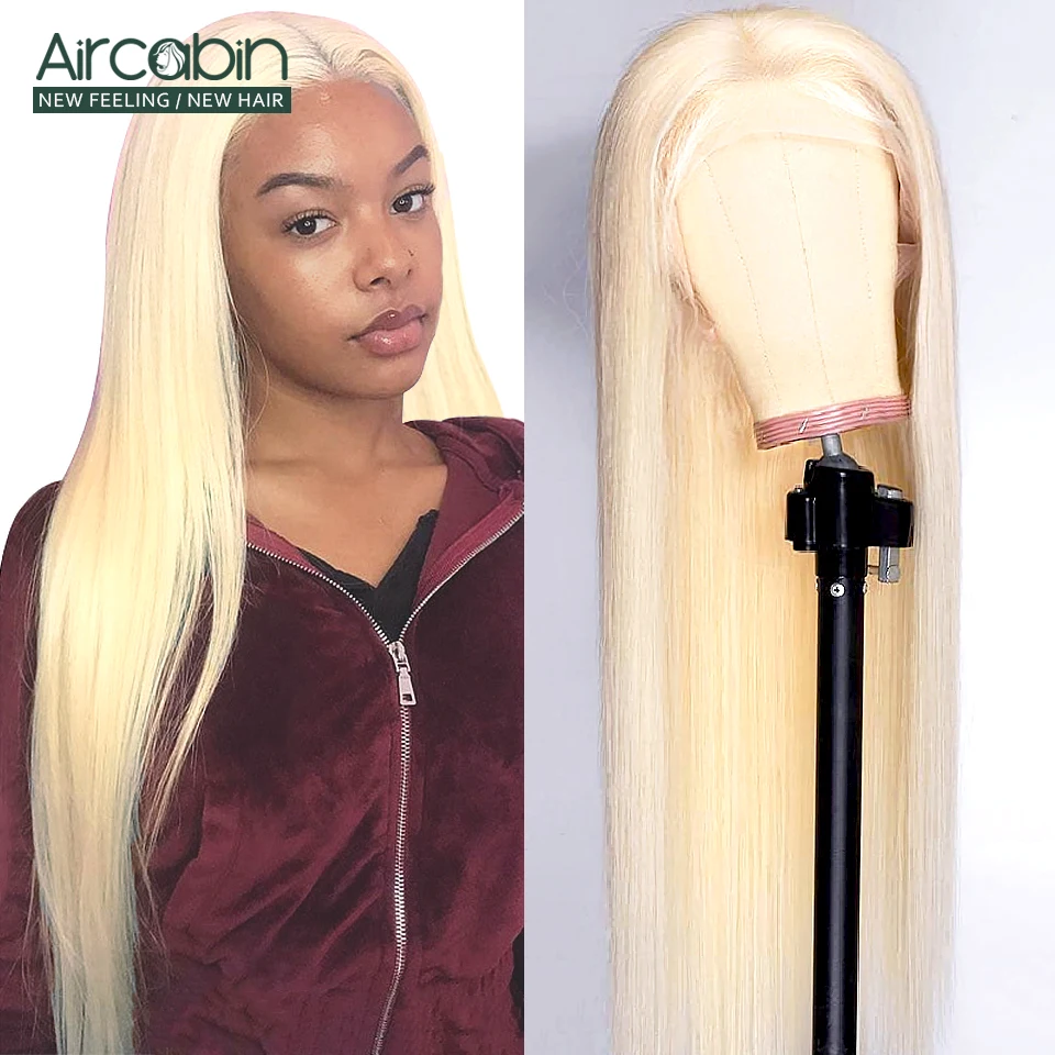

30 Inch Straight 13x4 Lace Front Wigs 613 Blonde Color AIRCABIN Brazilian Human Hair Lace Closur Wigs For Women Remy Hair Wigs