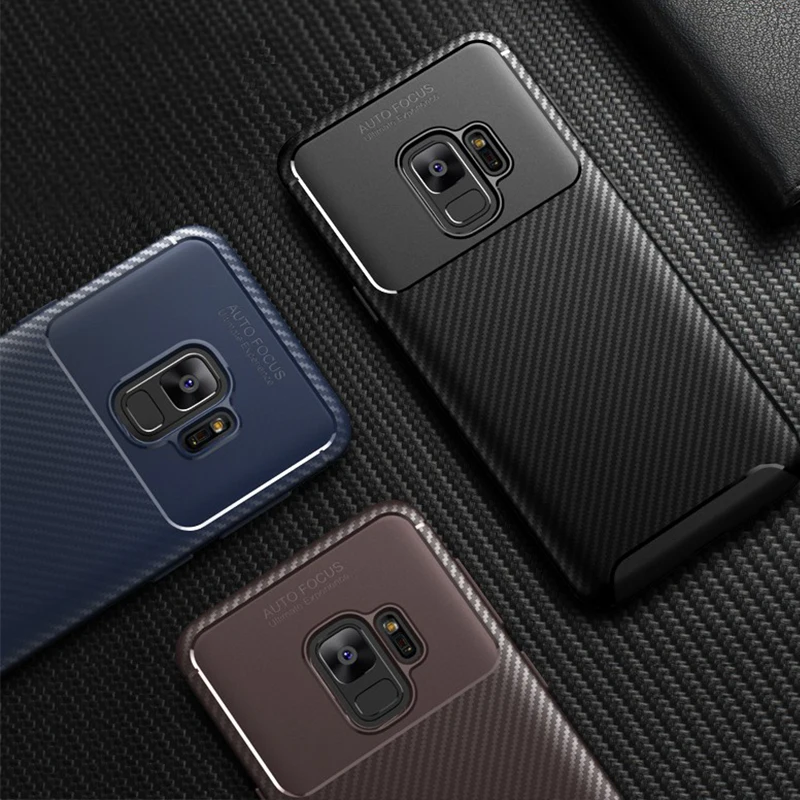 Для samsung Galaxy S9 S 9 Plus чехол роскошный чехол из углеродного волокна противоударный чехол для телефона для samsung S9+ чехол Полная защита бампер