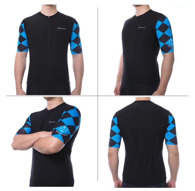 Racmmer мужские велосипедные Джерси PRO AERO с коротким рукавом Maillot Ciclismo Hombre Mtb велосипед Джерси рубашка черный Джерси