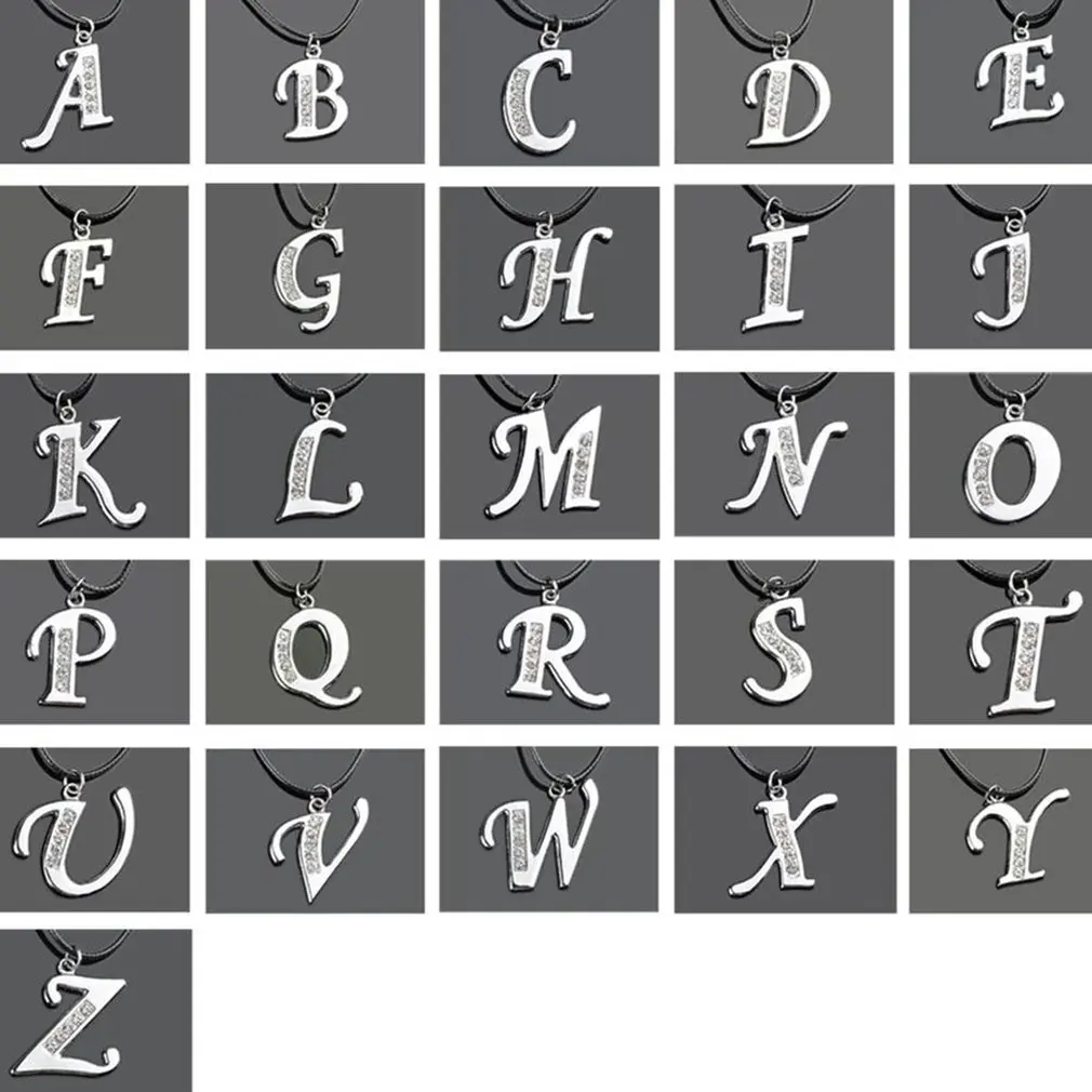 Модное английское ожерелье с надписью Алфавит буквы A-Z из нержавеющей стали