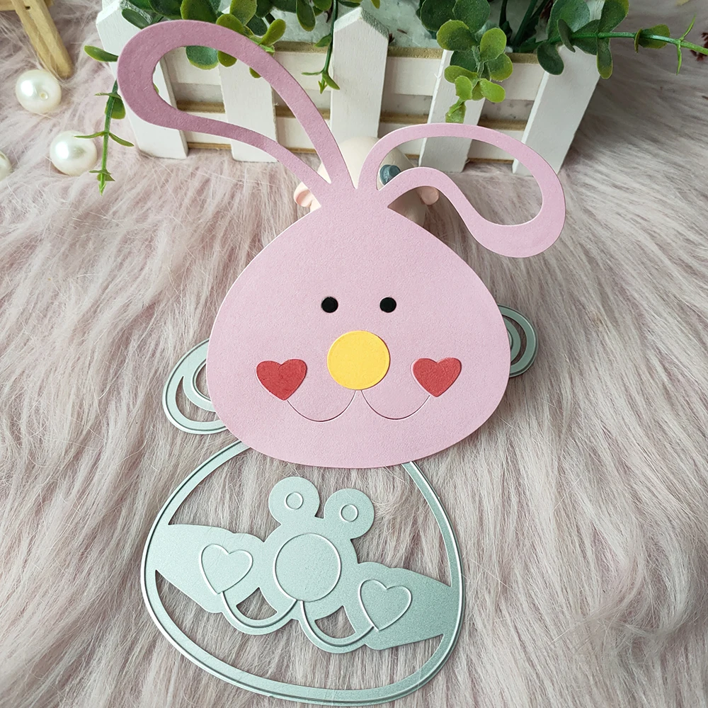 

New Rabbit head metal cutting die mould scrapbook decoration embossed photo album decoration card making DIY handicrafts