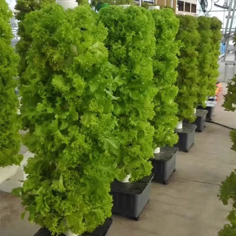 Torre hidrop&oacute;nica Vertical para jard&iacute;n interior, 15 capas, 45 plantas, con bomba y tanque de agua m&oacute;vil-3