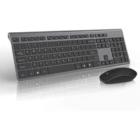 Rechargeable Wireless Keyboard Mouse 2 4G Full Size Thin Ergonomic And Compact Design For Laptop PC Desktop Computer Windows