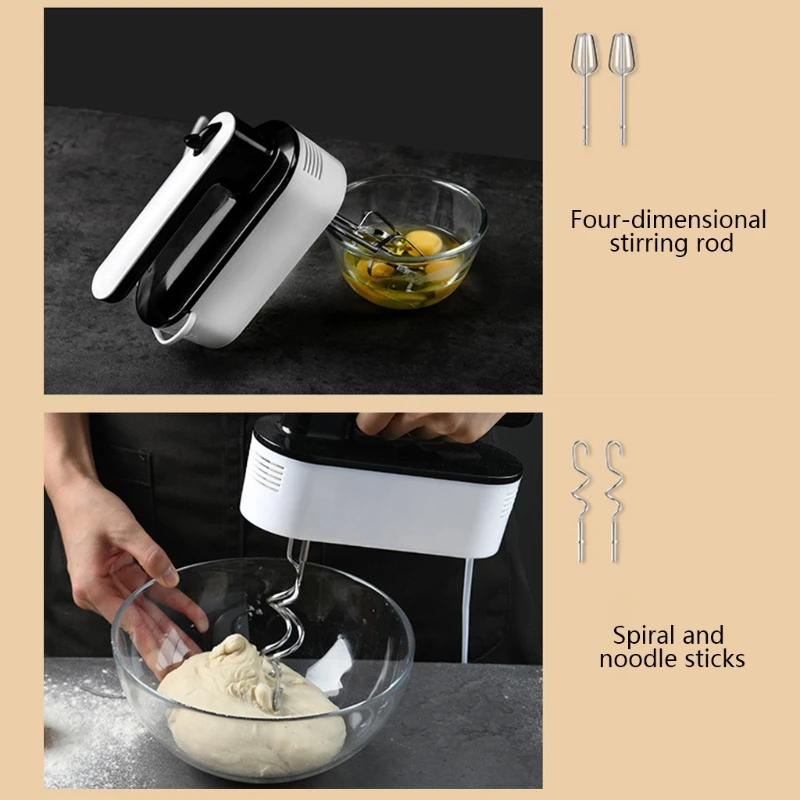 

Hand Mixer Electric 5-Speed w/ Storage Base Kitchen Handheld Mixer Electric Hand Mixer for Whipping Mixing Cookies