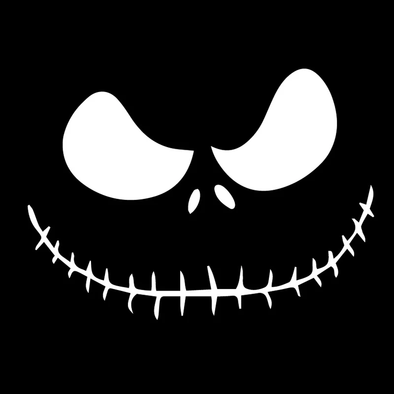 

Funny PVC Personality Jack Skillington Smile Car Motorcycle Decal Sticker Decoration ZWW-0043, 16.7cm*12cm