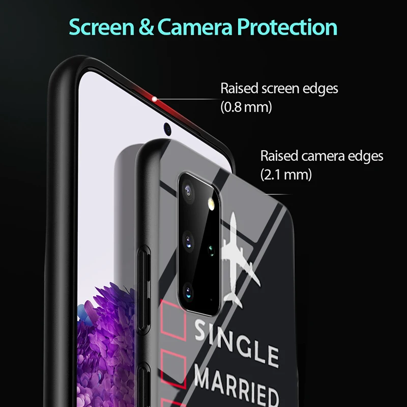 

Airplane Pilot for Samsung S20 Ultra Plus A91 A81 A71 A51 UW A41 A42 A31 A21 A21S A11 5G Bright Black Phone Case