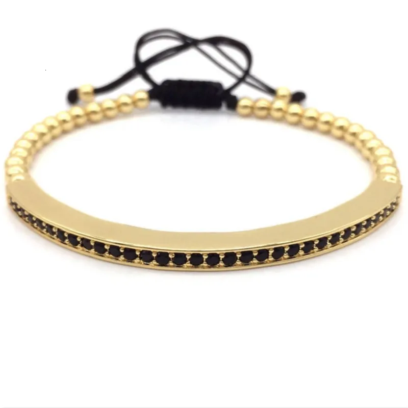 Новый Регулируемый мужской браслет с геометрическим плетением фианитами 2020