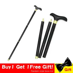 Винтажная деревянная трость, трость для джентльмена, трость для ходьбы, трость с 3 секциями, складная, винтажная, деревянная трость, трости