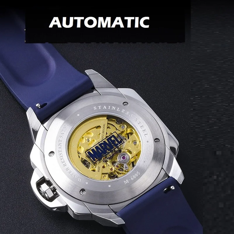 Автоматические японские механические наручные часы скелетоны из нержавеющей