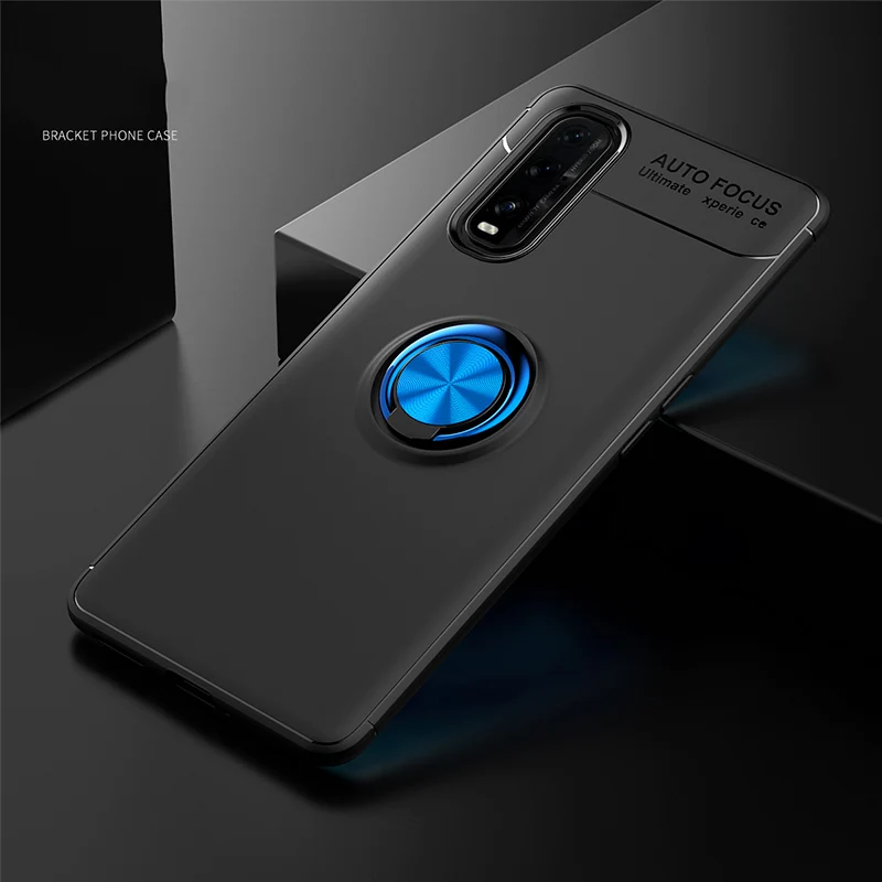 Роскошный чехол для телефона OPPO Find X2 с магнитным кольцом держателем мягкий