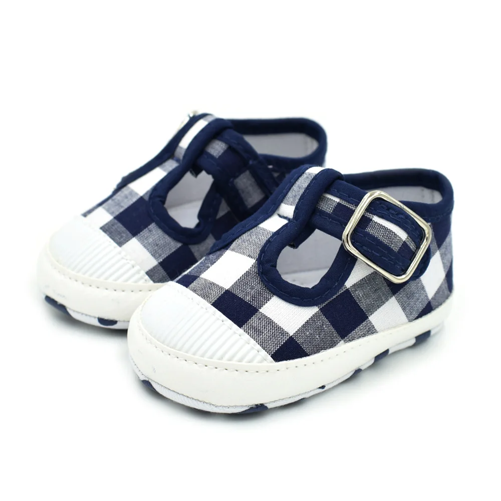 New Newborn Infant baby Baby Boys Girls Shoes Spring Cotton Plaid First Walkers Toddler Prewalker Soft Sole Booties |