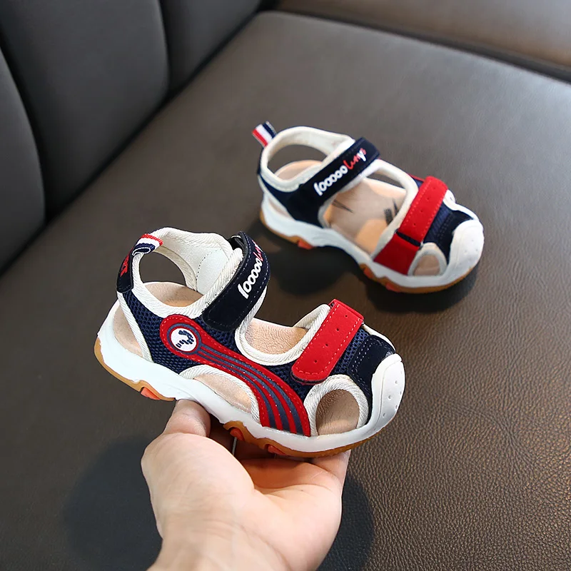 Сандалии для маленьких мальчиков и девочек мягкая летняя пляжная обувь с