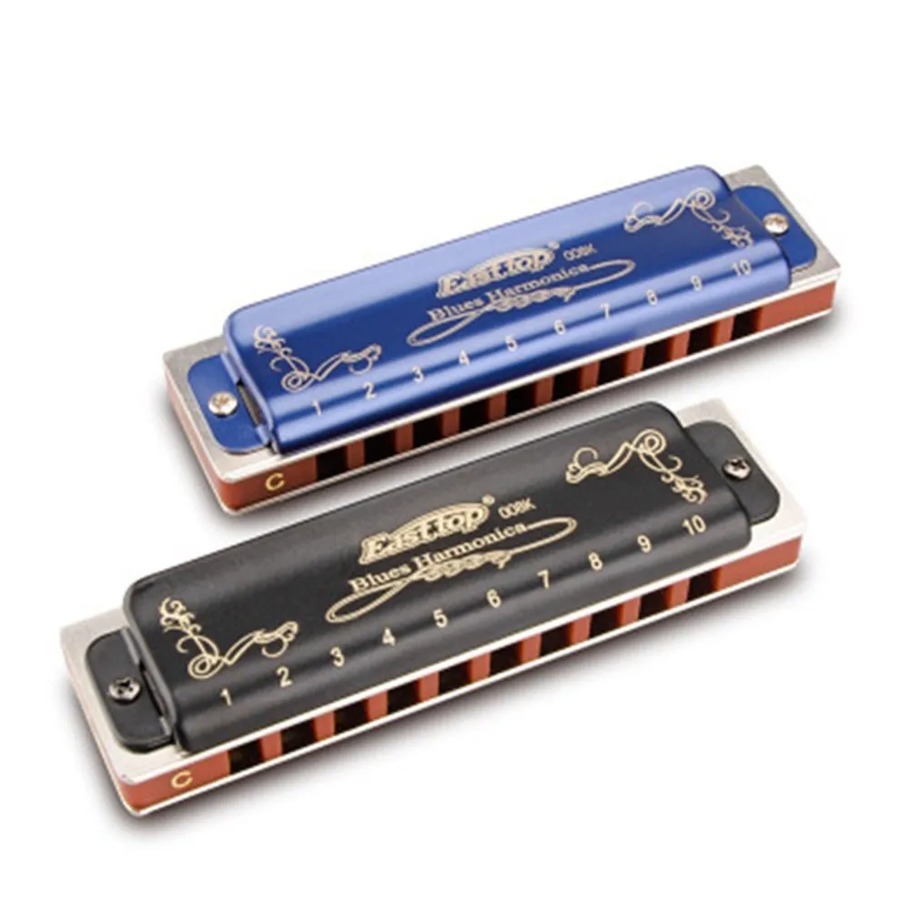 

Easttop Harmonica 10 Holes Blues Mouth Organ Musical Instruments Key Of C Black Professional Instruments Harmonica Good Gift