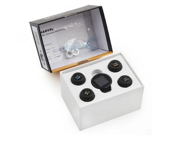 

TPMS Car Wireless Tire Pressure Monitoring System + 4 Mini Sensors Cigarette Tyre Pressure Monitoring