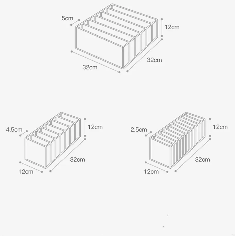 3 предмета Нижнее белье ящик для хранения Органайзер нижнего белья шарфы носки