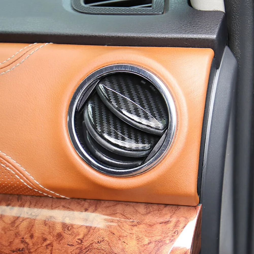 

Carbon Grain Overlay Cover Exhaust Outlet Car Front Decoration Accessories