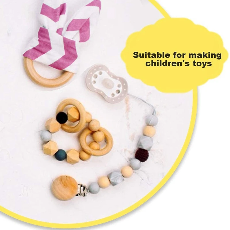 

Unfinished Solid Wooden Rings for Craft, Ring Pendant and Connectors Jewelry Making, 5 Size, 50 Pcs