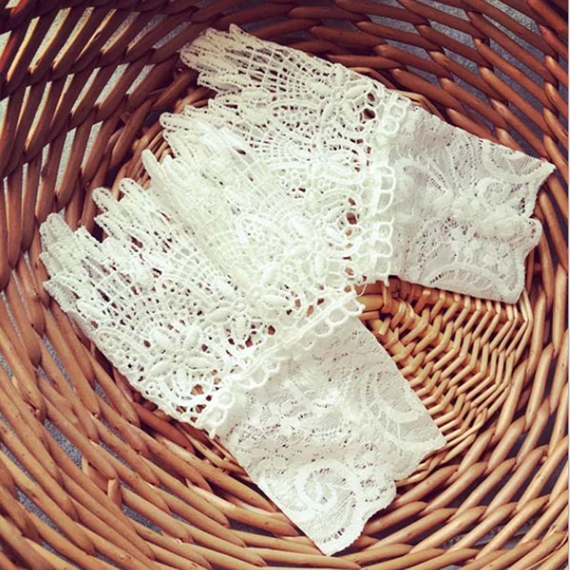 Новинка женские накладные манжеты на руку плиссированные Корейская Красивая