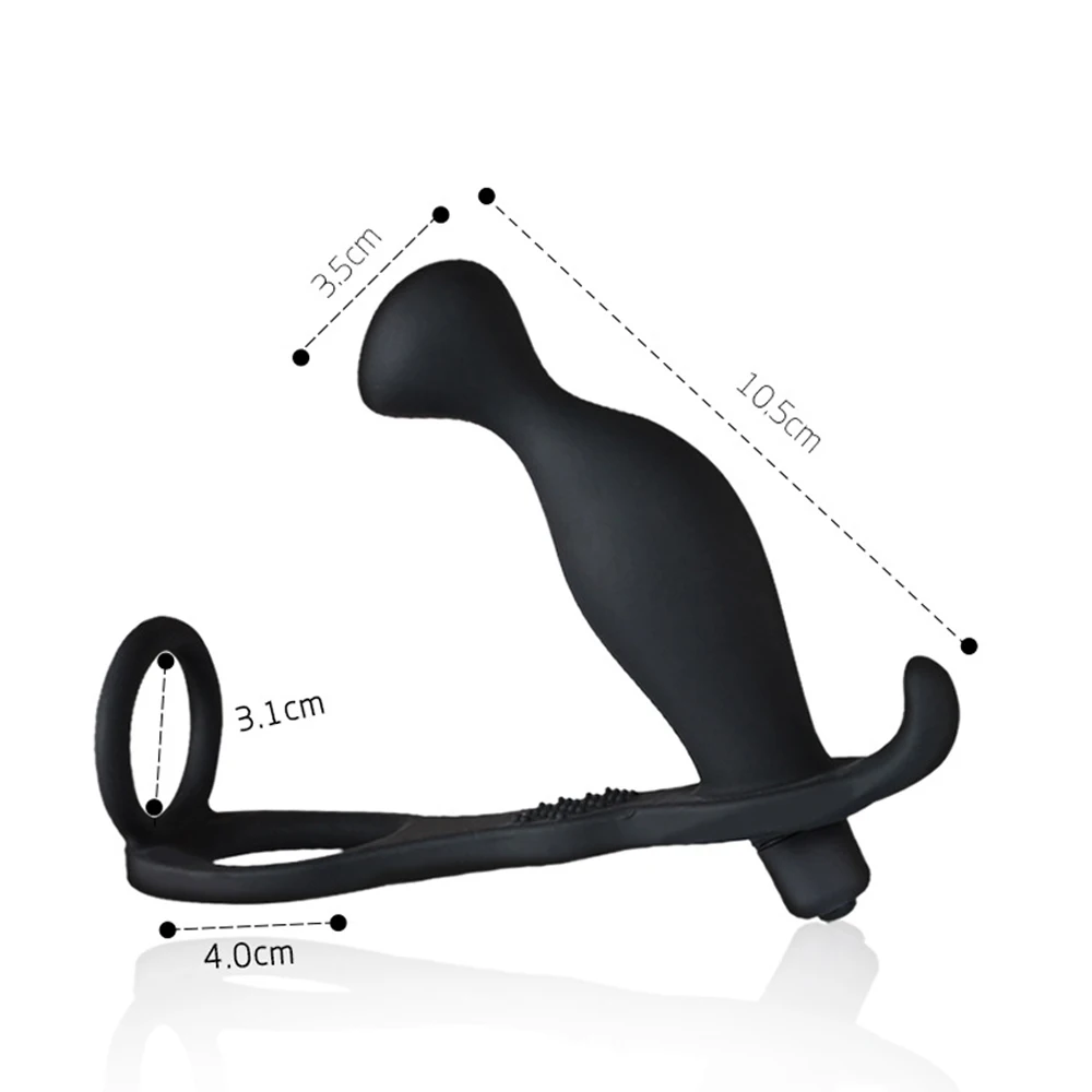 Мужская модель с двойным кольцом водонепроницаемая Анальная пробка игрушки для