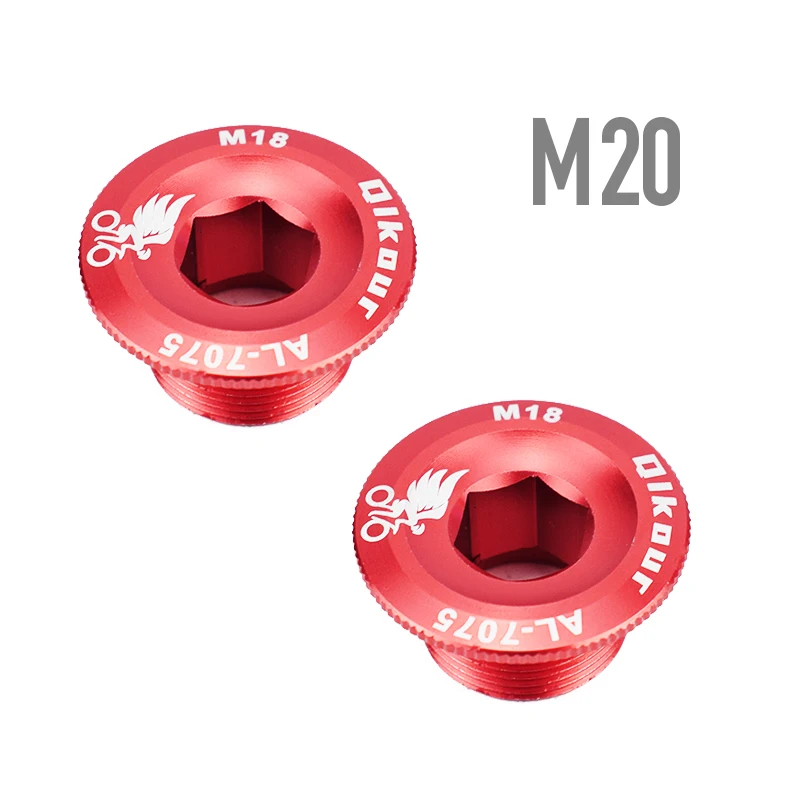2PCS M20 red 1 шт. зубная пластина крышка шатуна кривошипная крышка M20 M18 M19 M15 MTB шатун для велосипеда алюминиевый BMX дорожный велосипедный фитинг 4 цвета - Цвет: 2PCS M20 red