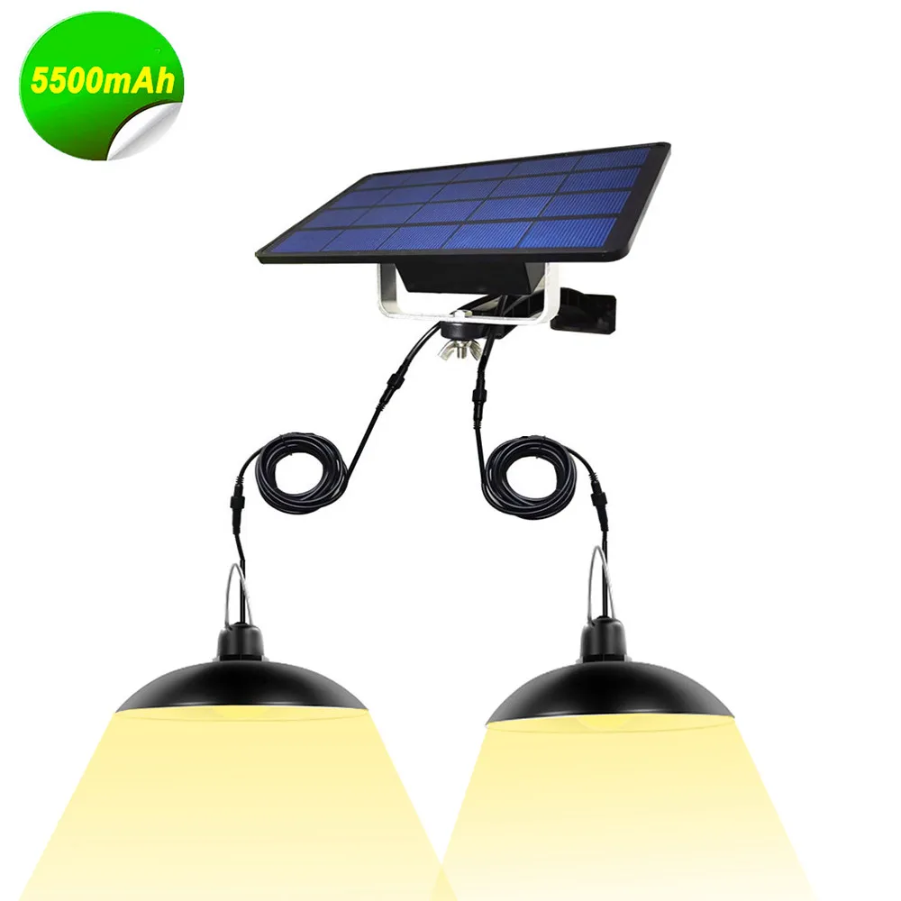 Двойные головки 16*2 светодиодный светильник на солнечных батареях для