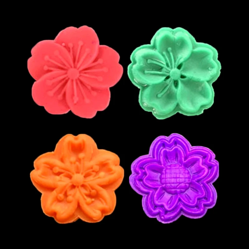 

P82C Пластиковая форма для лунного торта, 50 г, штамп с цветком сливы, формочки для печенья, формочки «сделай сам», инструмент для выпечки, кухон...