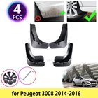 Брызговики для передних и задних колес, универсальный набор для Peugeot 3008, 2014, 2015, 2016