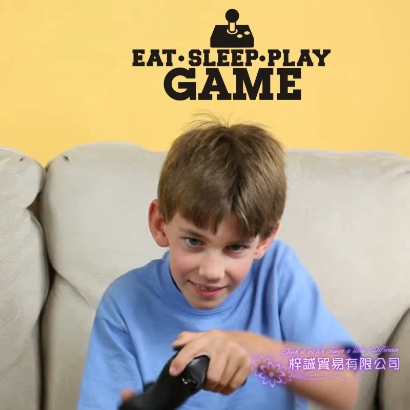 Eat Sleep играть в игры Наклейка на ручку Видео игровой контроллер Стикеры наклейка