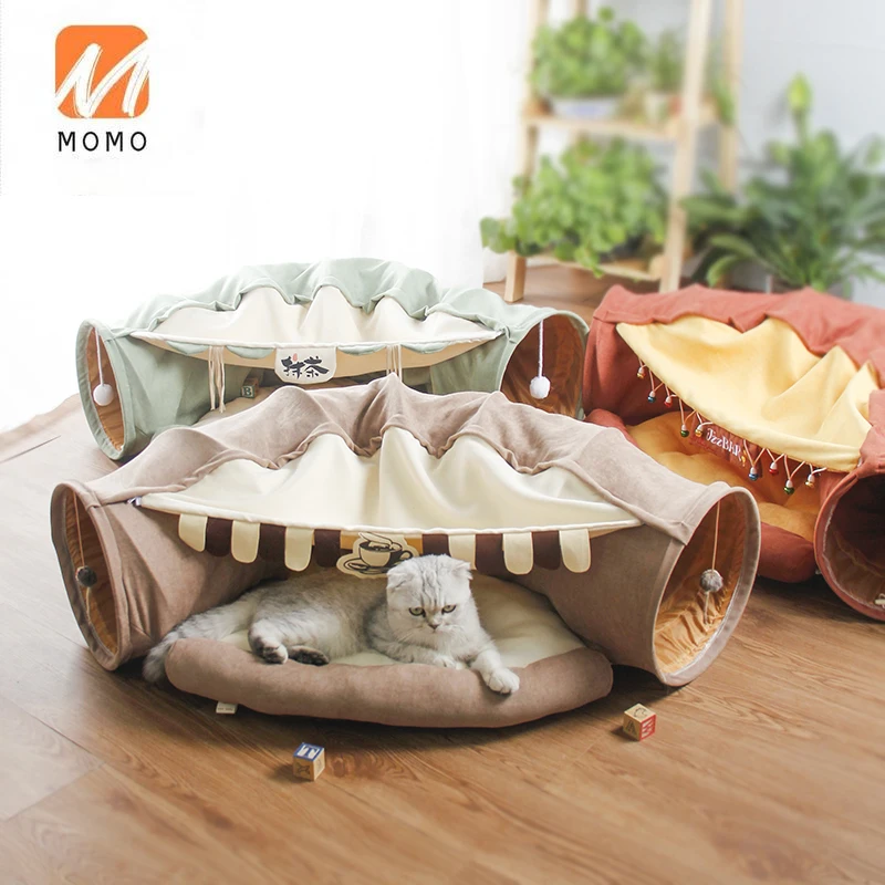 Cama de t&uacute;nel para mascotas, juguete interactivo, venta directa de f&aacute;brica, venta al por mayor-4