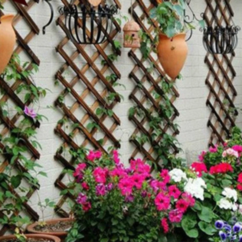 Расширяющийся деревянный садовый настенный забор панель для растений подъемная