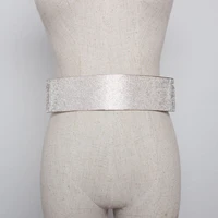 rhinestone full inlaid elastic band women belt girdle waist band strap punk rock style goth belly dance fashion accessories