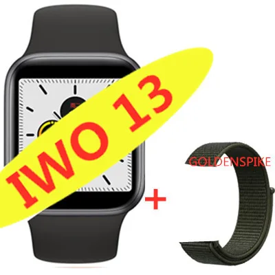add Nylon strap IWO 13 умные часы серии 5 1:1 44 мм Ip68 Водонепроницаемые для apple iPhone 11 MAX IOS Android smartwatch для женщин и мужчин PK IWO 10/11/12 - Цвет: add Nylon strap