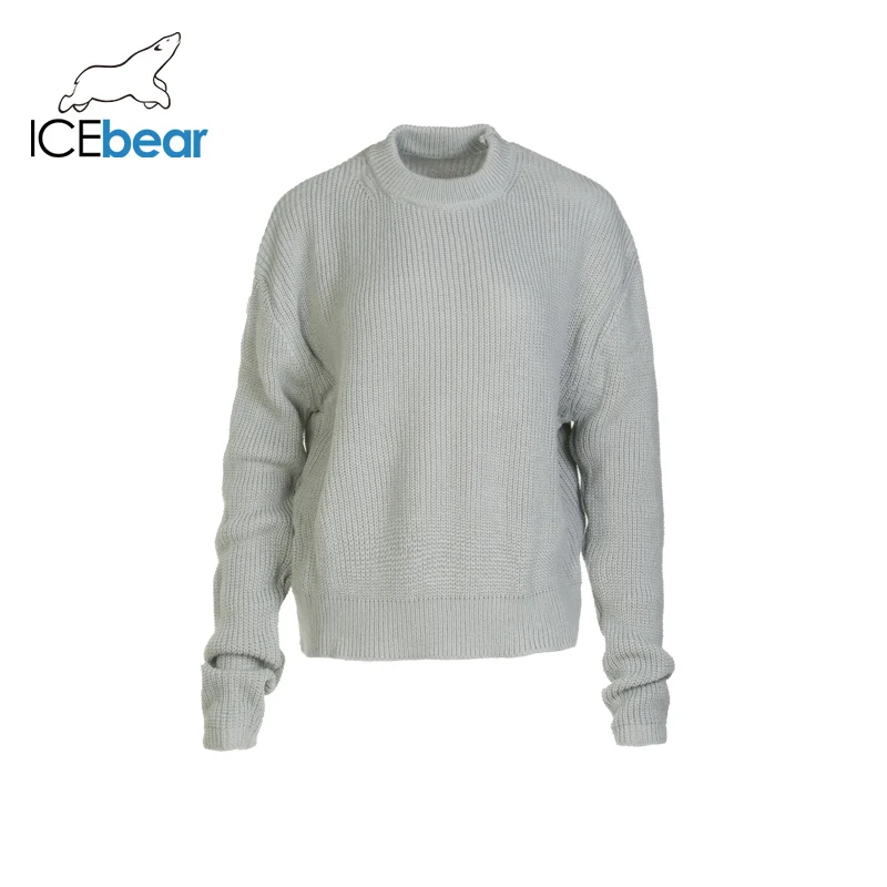 ICEbear Новинка 2019 сезон осень-зима женский Однотонный свитер с круглым вырезом