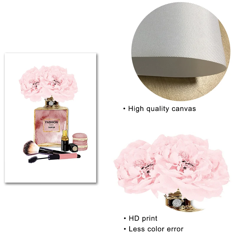 Живопись Make Up Rouge для спальни девушки, современное городское искусство, постер на стену, печать на холсте, декоративное изображение парфюма для женщин, для дома.
