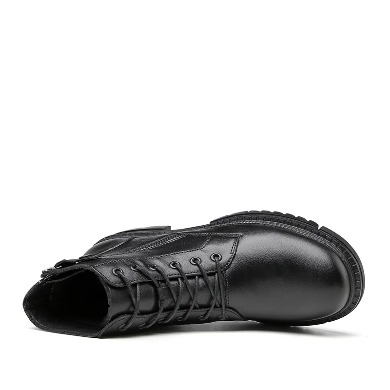 Мужские Водонепроницаемые ботинки из натуральной кожи с плюшем|Ботинки| |