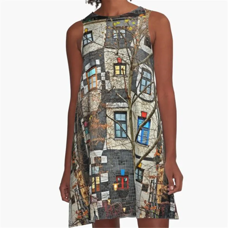 

Fashion Women summer dresses Lemons yellow Printed A-Line Boho Dress for women harajuku Sexy ladies mini short beach dress