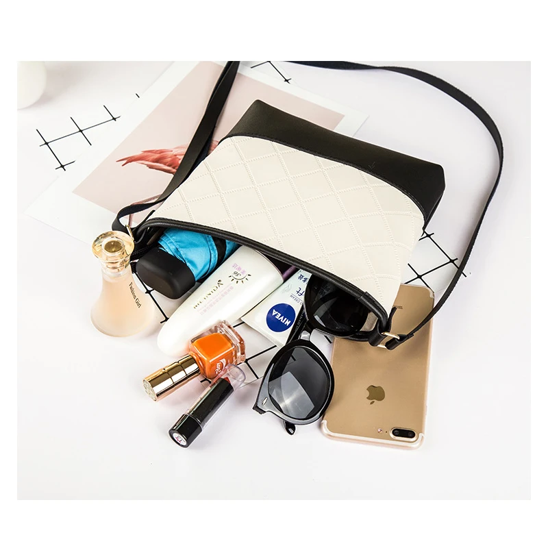 

ZYRIW Crossbody Bags For Women Shoulder Small Square Bucket Bag Fashion Classic Retro Casual Leather Purse Mobile Korean version