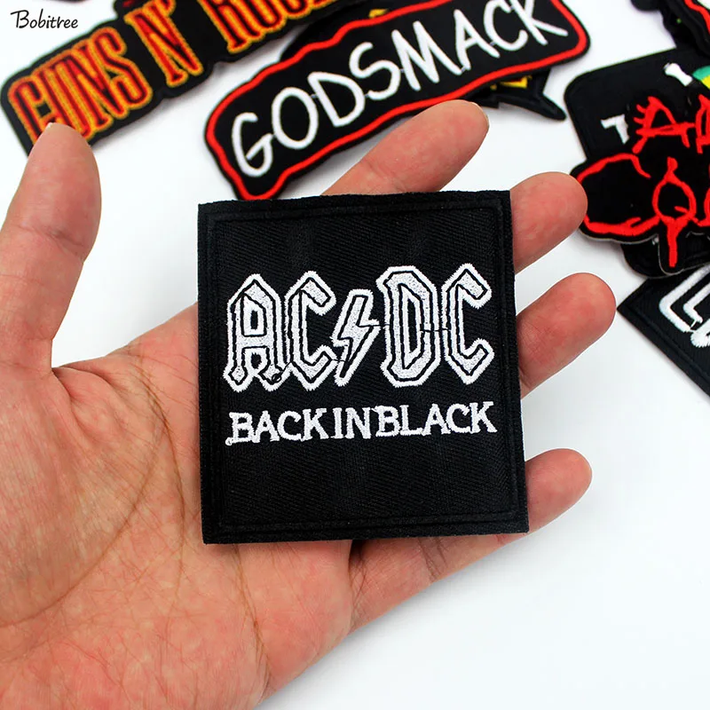 ACDC рок музыка группы значки ткань патчи утюг на этикетке вышитые наклейки аппликация Одежда DIY лоскутное 25 шт. в партии