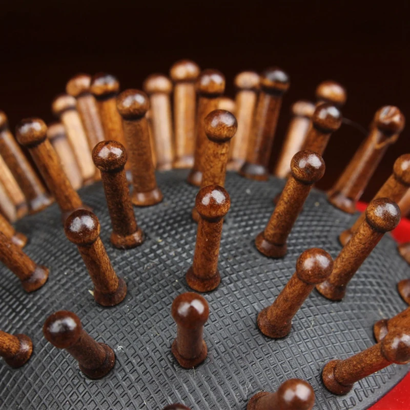 

Handle Wooden Roller Massager Hammer Stick Knock Massager With Comb Roller And Needle For Blood Circulation For Back Waist Care