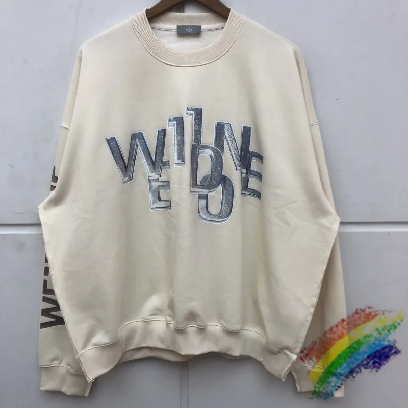 Толстовки WE11DONE с металлическим принтом горячей штамповки толстовка круглым