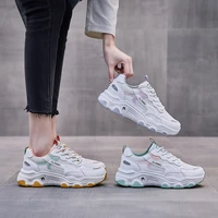 new women sneakers breathable women sports shoes lightweight casual shoes fashion lace up color matching fitness shoes