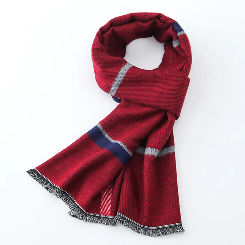 Мужской шарф для мужчин среднего и пожилого возраста утолщенный теплый осенне-зимний деловой шарф Дикий папа Дедушка старик мужской подарок Bufanda