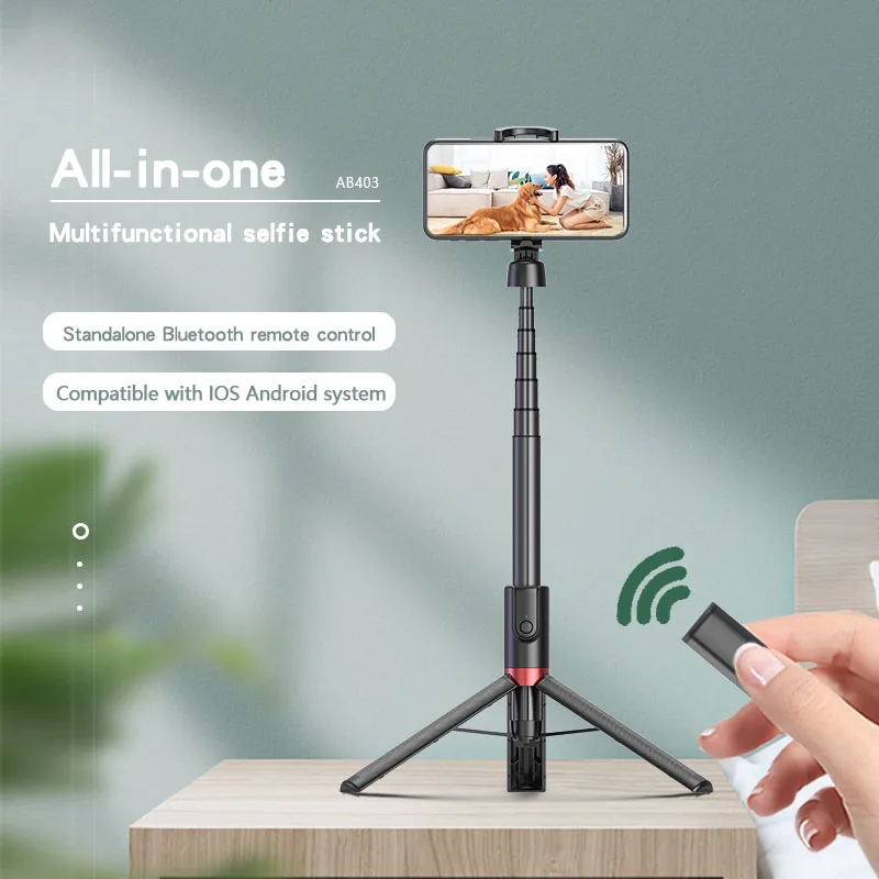 Мини-селфи-палка AB403 с Bluetooth штатив выдвижная ручная селфи-палка Черный пульт