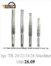 1 шт. HSS TR8-TR16mm для левосторонней машины винтовой кран с нано-синим покрытием, трапециевидный резьбовой кран для сверления металла, метрический винтовой кран, сверло